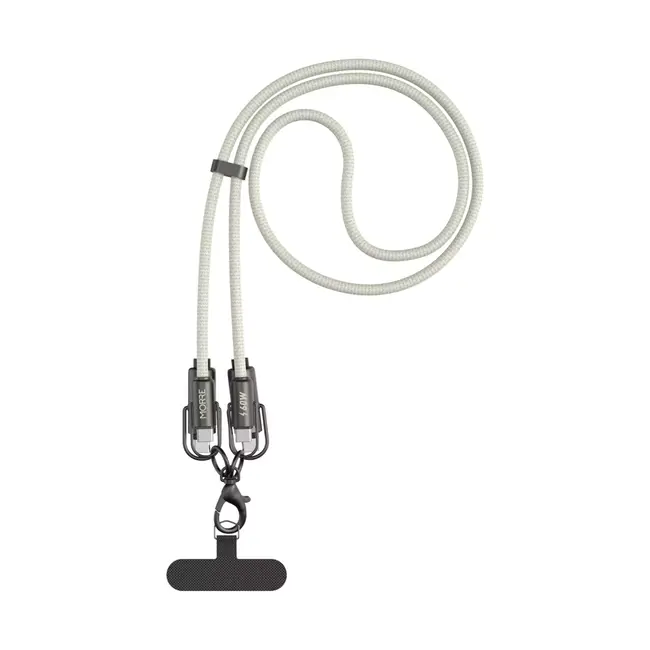 MORRE USB-C draagkoord kabel 1,6 m voor opladen en dragen met 60 W snelladen