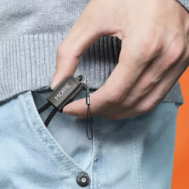 MORRE Compacte USB-C keychain kabel 0,2 m voor opladen en dataoverdracht