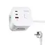 MORRE Witte Power Cube 6-in-1 met 3 stopcontacten, 2 x USB-C 20 W, USB-A 18 W en kabel van 1,5 m