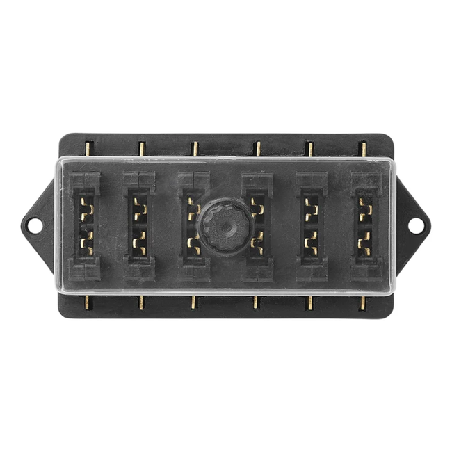 ProPlus Waterdichte zekeringsdoos - 6 polig - 6 zekeringen - 30 amp - transparant deksel