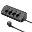 MORRE 8-in-1 hoek stekkerdoos met individuele schakelaars en USB poorten