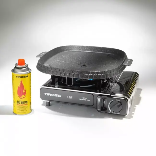 TIROSS Compacte grillpan voor outdoor koken en camping kooktoestellen