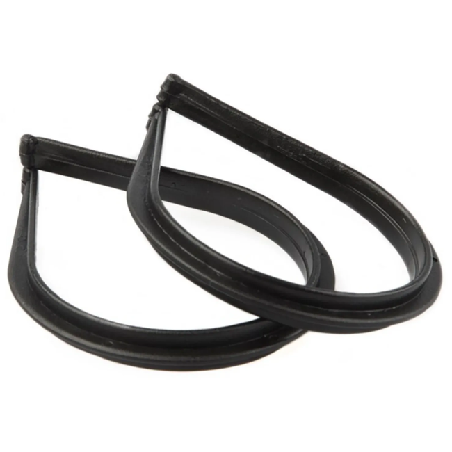 Bicy-Fill Zwarte kunststof broekklemmen - Veilig fietsen - One size - Per paar