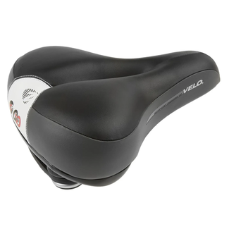 Velo Zadel met drukverlichting en schokabsorptie - 272x212 mm - Zwart