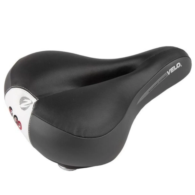 Velo Zadel met drukverlichting en schokabsorptie - 272x212 mm - Zwart