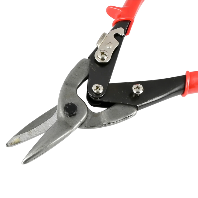 Benson Blikschaar - Rechte Knip - Rood Handvat - Hefboomoverbrenging - Precisie