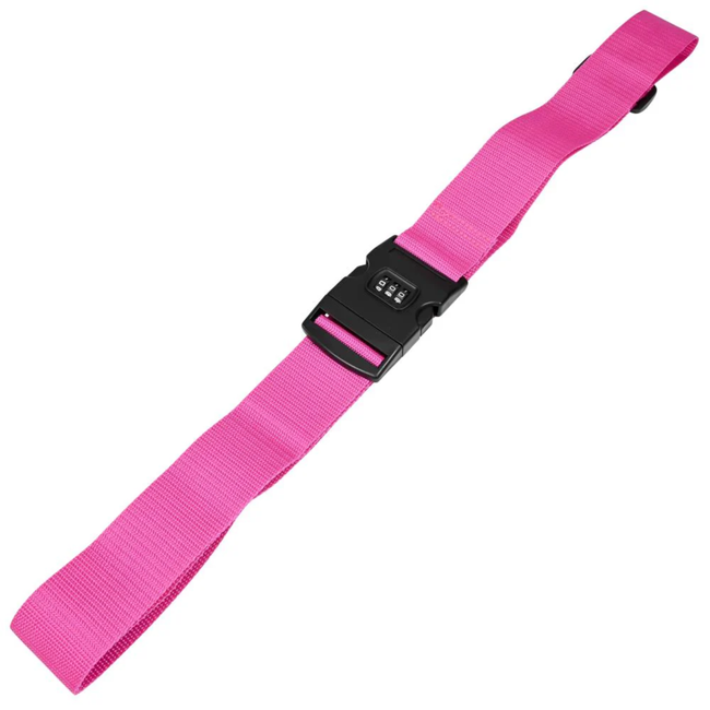 Benson Kofferspanband met cijferslot - Verstelbaar - Fuchsia - 200 cm - Veilig reizen
