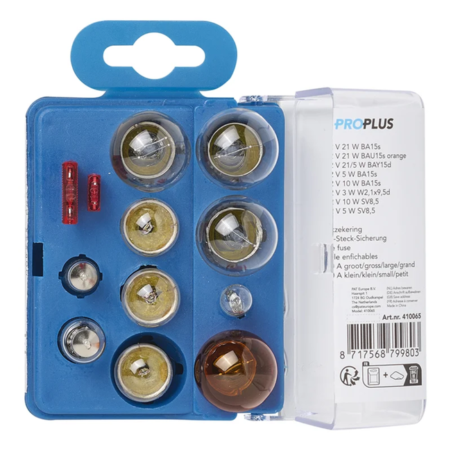 ProPlus Reservelampenset voor aanhanger en caravan - 12 volt - 12-delig