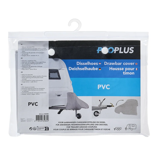 ProPlus Beschermhoes voor dissel en koppeling - vocht- en vuilbestendig - universele pasvorm - met sluitkoord