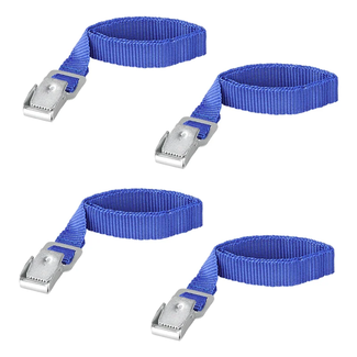 ProPlus Fietsriempjes met metalen gesp - blauw - 40 cm - set van 4