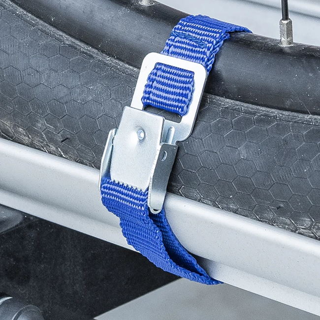 ProPlus Fietsriempjes met metalen gesp - blauw - 40 cm - set van 4