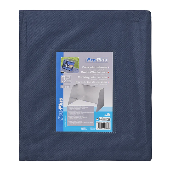ProPlus Uitschuifbaar kookwindscherm - 3-delig - Verstelbaar 37-70 cm - Inclusief draagtas