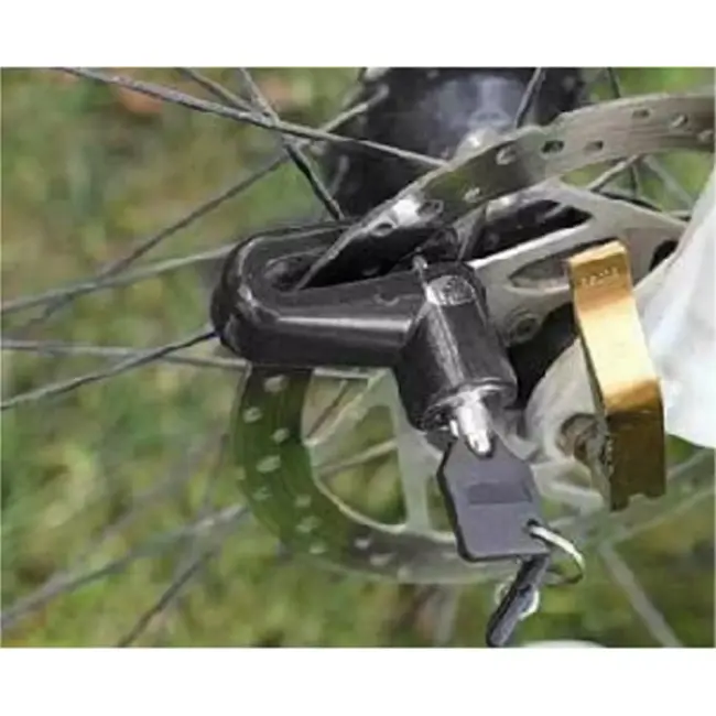 Stahlex Schijfremslot met houder - weerbestendig - Ø 5.5 mm - inclusief 2 sleutels