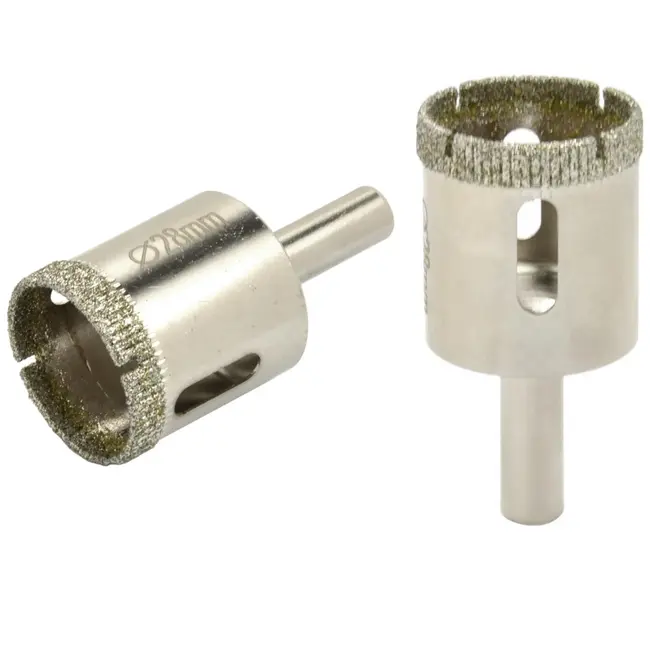 GEKO Diamantboor voor tegels - 28mm - Set van 2 - Geschikt voor nat boren