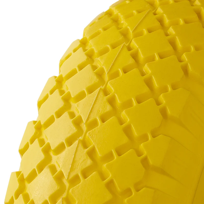 ProPlus PU reservewiel met kunststof velg - anti-lek - Ø 254 x 80 mm - asgat Ø 21 mm - geel/rood