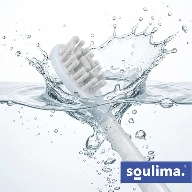 Soulima Set van 2 opzetborstels voor Soulima X800 sonische tandenborstel zacht en medium wit