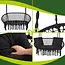Gardlov Zwarte tweepersoons hangstoel 148 x 126 cm met kussens voor tuin en balkon - max 300 kg