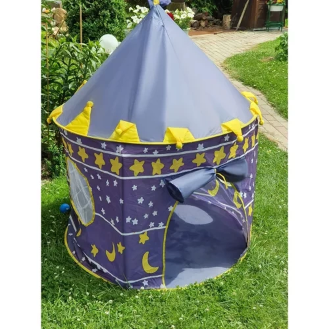 Kruzzel Koninklijke Tent voor Kinderen - Opvouwbaar en Veilig - 135x105 cm - Donkerblauw