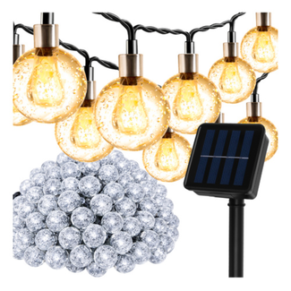Gardlov Solar Lichtslinger 12m IP65 – Waterdichte Buitenverlichting met 100 LED-bollen