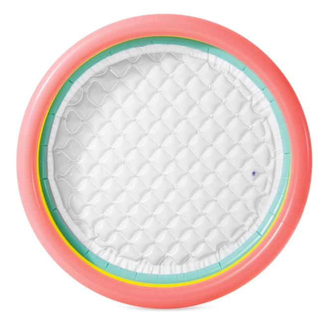 Intex Regenboog peuterbadje 114 x 25 cm met opblaasbare bodem voor tuin of terras