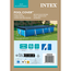Intex Rechthoekige zwembadhoes 450 x 220 cm met afvoergaten en touwen voor frame zwembad