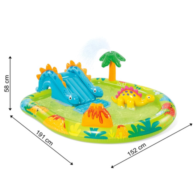 Intex Kinder waterspeelplaats met glijbaan en sproeier 191 x 152 x 58 cm voor buiten