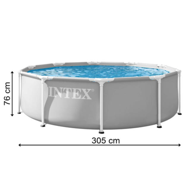 Intex Rond tuinzwembad 305 x 76 cm met stevig frame en 4485 l inhoud