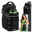 Trizand Zwarte gym organizer 4,5 l met fleshouder en ruimte voor telefoon en accessoires