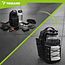 Trizand Zwarte gym organizer 4,5 l met fleshouder en ruimte voor telefoon en accessoires