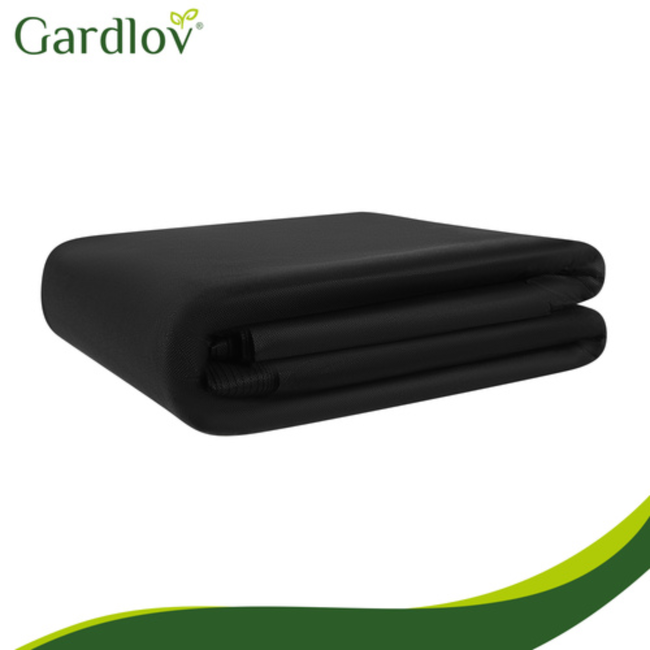 Gardlov Zwart agrotextiel 1,6 x 20 m 50 g/m² voor tuin, moestuin en onkruidbeheersing