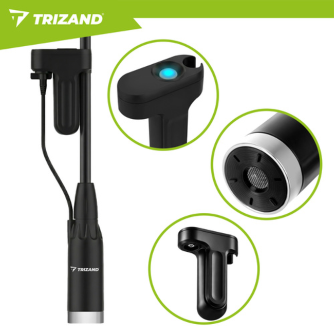 Trizand Draadloze campingdouche 2200 mAh met pomp, 1,8 m slang en waterbestendige behuizing