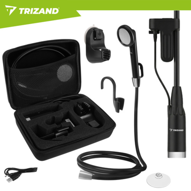Trizand Draadloze campingdouche 2200 mAh met pomp, 1,8 m slang en waterbestendige behuizing