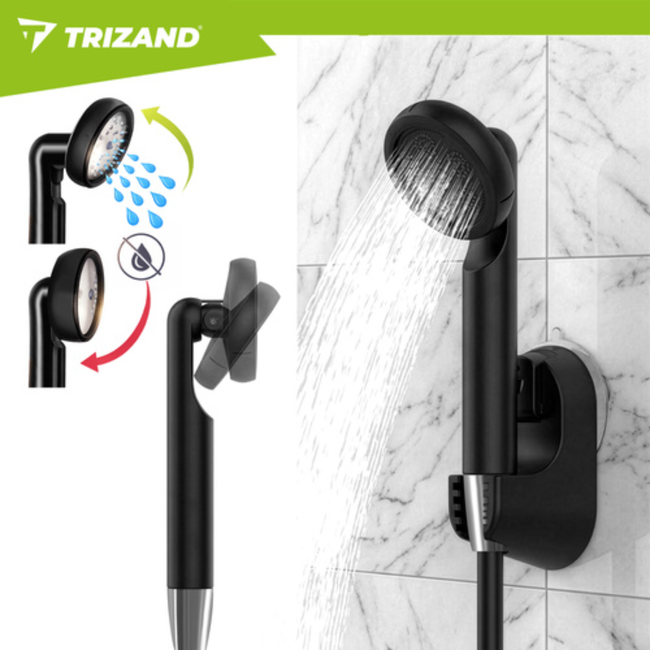 Trizand Draadloze campingdouche 2200 mAh met pomp, 1,8 m slang en waterbestendige behuizing