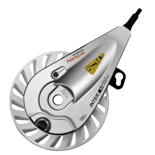 Shimano Nexus 3 rollerbrake voor voorwiel met 140 mm koelvin en extra remkracht