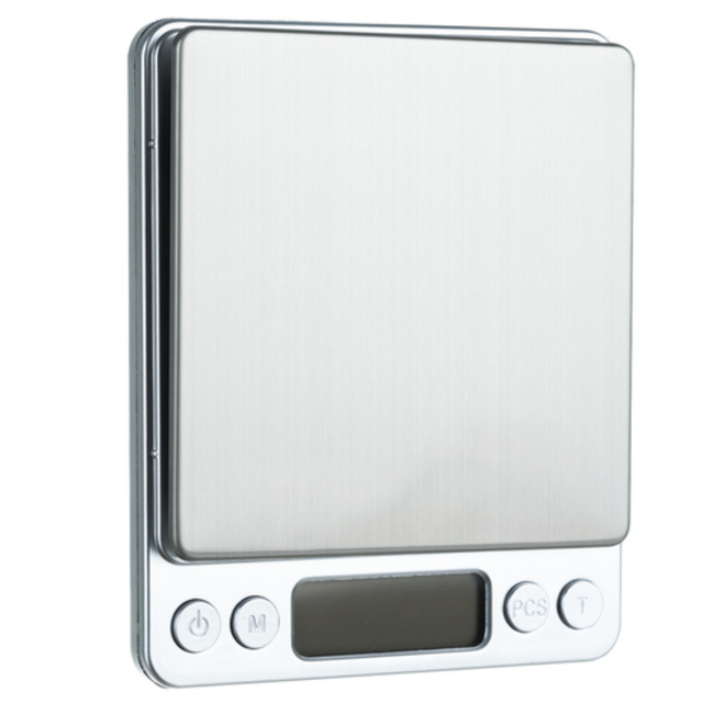 Ruhhy Digitale precisie weegschaal 500 g met lcd-display en tare functie voor keuken en fijne metingen