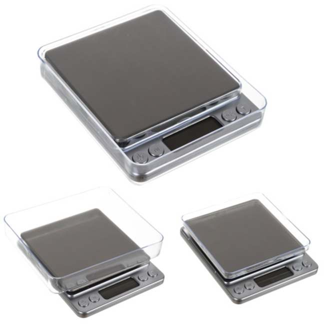 Ruhhy Digitale precisie weegschaal 500 g met lcd-display en tare functie voor keuken en fijne metingen