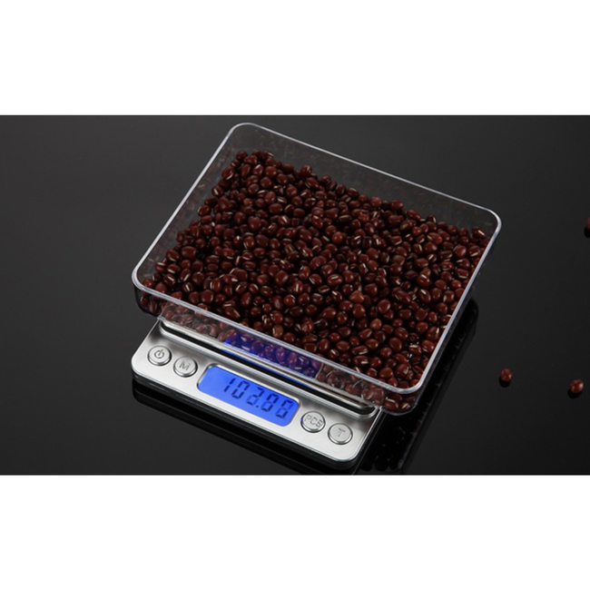 Ruhhy Digitale precisie weegschaal 500 g met lcd-display en tare functie voor keuken en fijne metingen