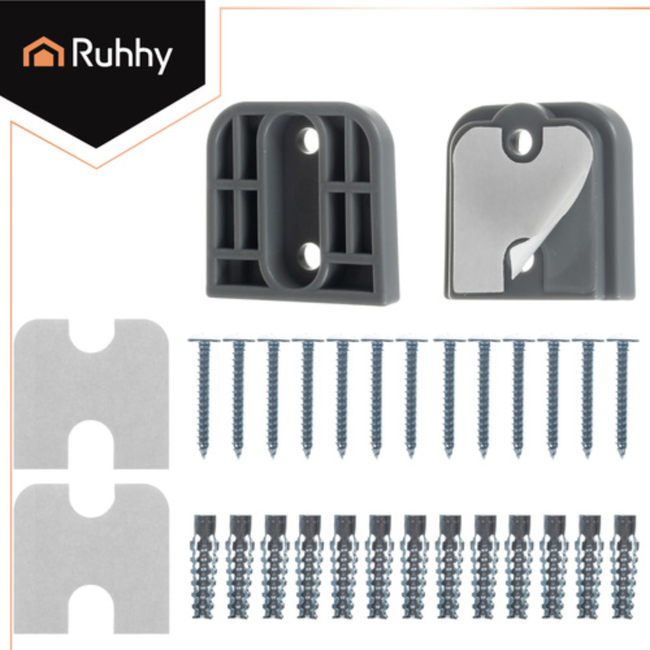 Ruhhy Grijs oprolbaar trap- en deurhekje zonder drempel tot 157 cm voor nette doorgangen