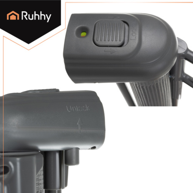 Ruhhy Grijs oprolbaar trap- en deurhekje zonder drempel tot 157 cm voor nette doorgangen