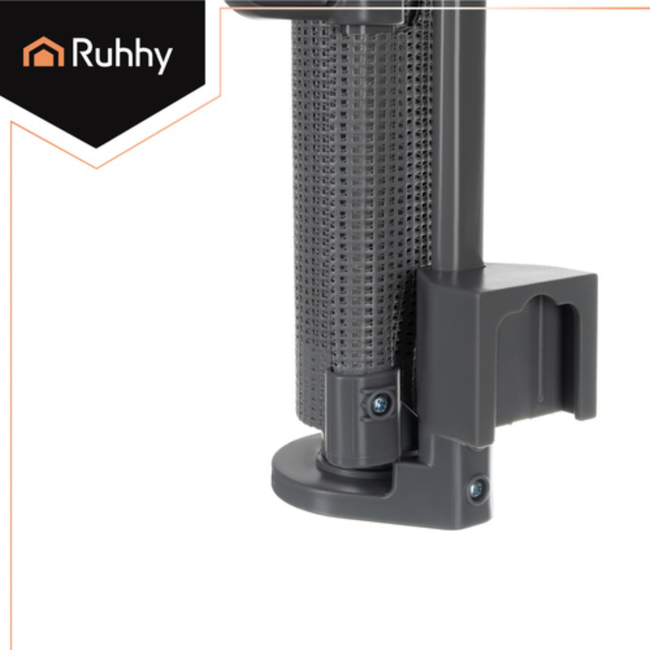 Ruhhy Grijs oprolbaar trap- en deurhekje zonder drempel tot 157 cm voor nette doorgangen