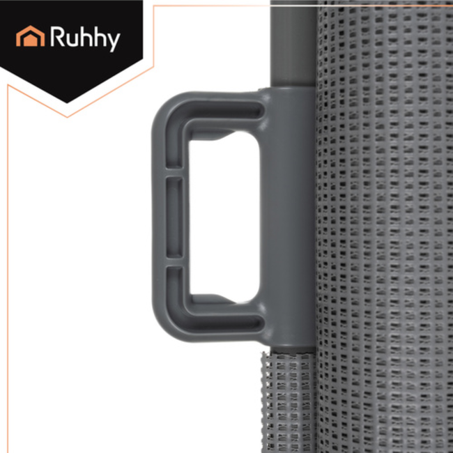 Ruhhy Grijs oprolbaar trap- en deurhekje zonder drempel tot 157 cm voor nette doorgangen