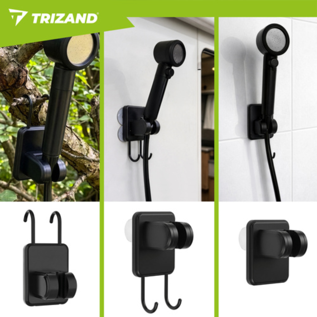 Trizand Oplaadbare campingdouche met pomp, LED-display en 8000 mAh batterij voor camping en tuin