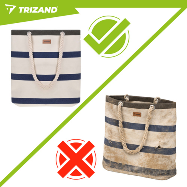 Trizand Grote waterdichte shopper voor strand, picknick en boodschappen met binnenvak en rits