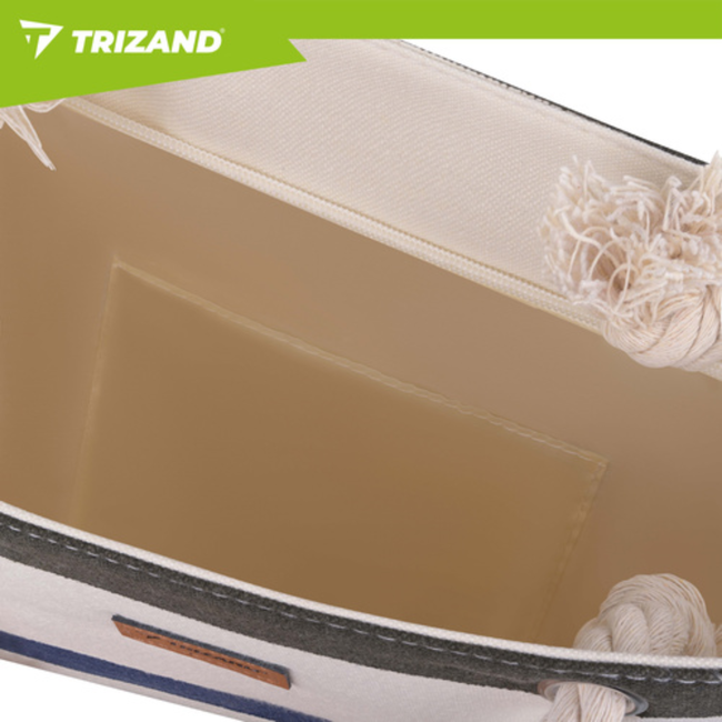 Trizand Grote waterdichte shopper voor strand, picknick en boodschappen met binnenvak en rits