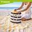 Trizand Grote waterdichte shopper voor strand, picknick en boodschappen met binnenvak en rits