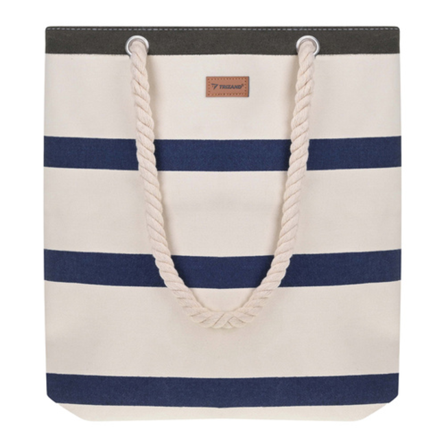 Trizand Grote waterdichte shopper voor strand, picknick en boodschappen met binnenvak en rits