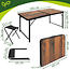 Gardlov Compacte campingtafel met 4 klapstoelen, verstelbare hoogte en koffermodel voor tuin of camping