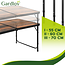 Gardlov Compacte campingtafel met 4 klapstoelen, verstelbare hoogte en koffermodel voor tuin of camping