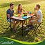 Gardlov Compacte campingtafel met 4 klapstoelen, verstelbare hoogte en koffermodel voor tuin of camping