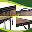 Gardlov Compacte campingtafel met 4 klapstoelen, verstelbare hoogte en koffermodel voor tuin of camping